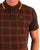 Trojan Check Panel Polo Chocolate