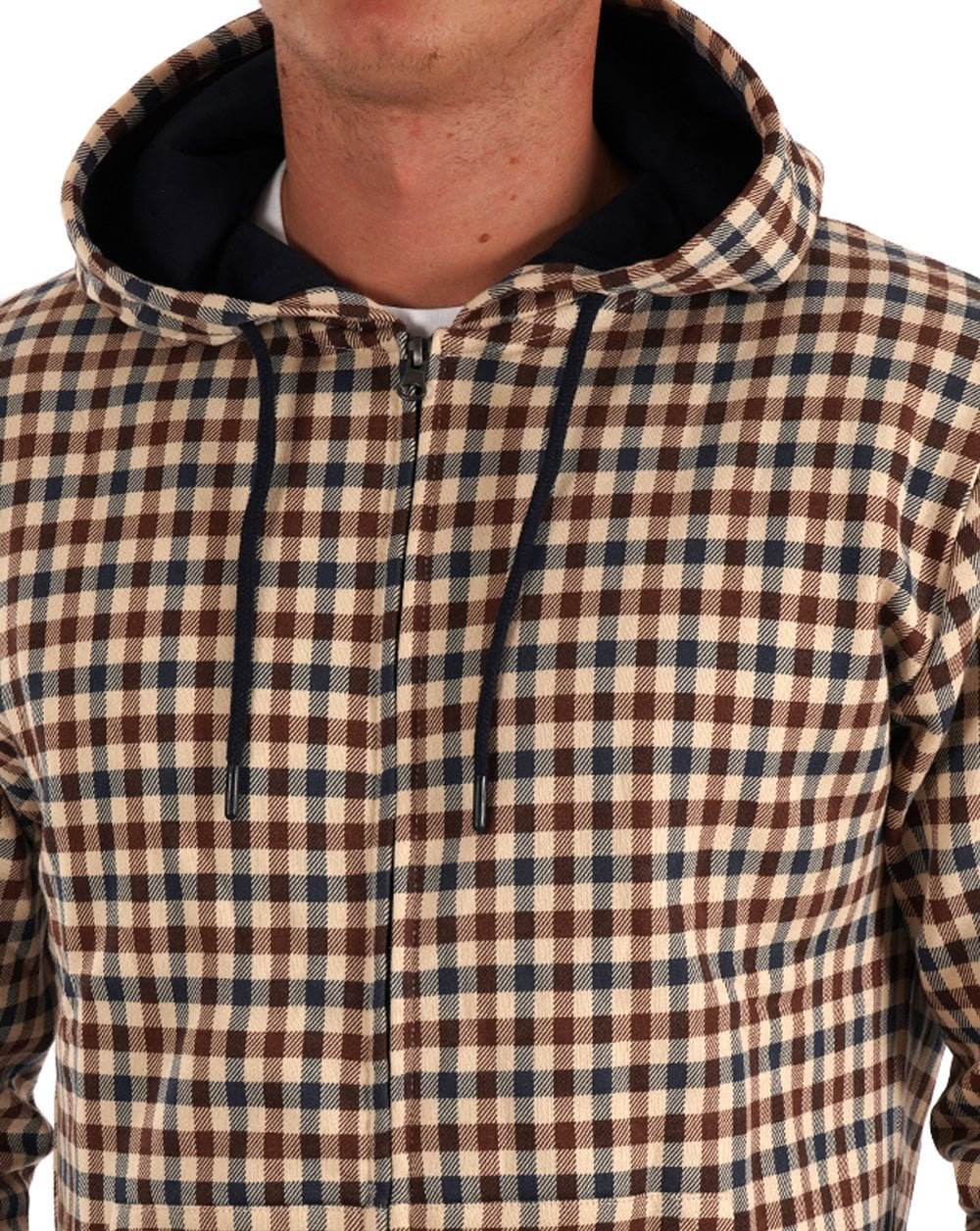 Aquascutum Club Check Full Zip Hoodie