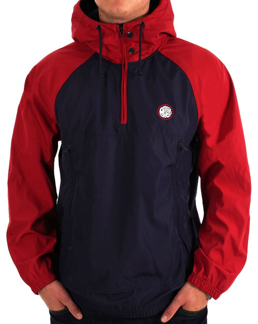 Pretty Green Pretty Green Travis Colourblock Smock Red/Navy