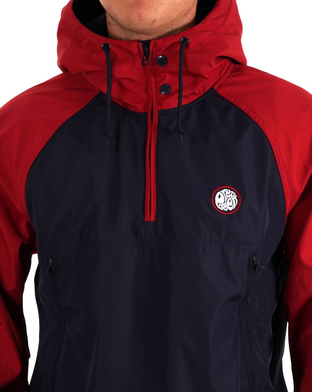 Pretty Green Travis Colourblock Smock Red/Navy