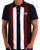 Pretty Green Live Forever Engineered Stripe Polo Navy