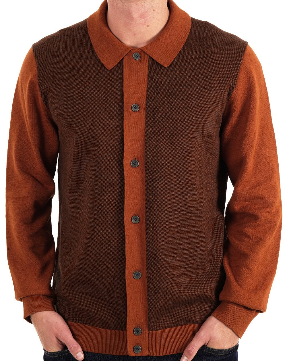 Pretty Green Roxy Knit Shirt Orange