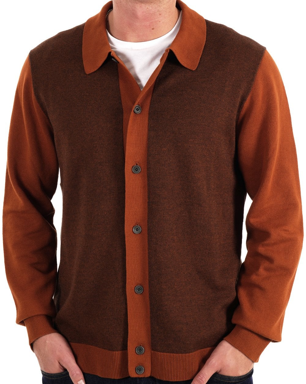 Pretty Green Roxy Knit Shirt Orange