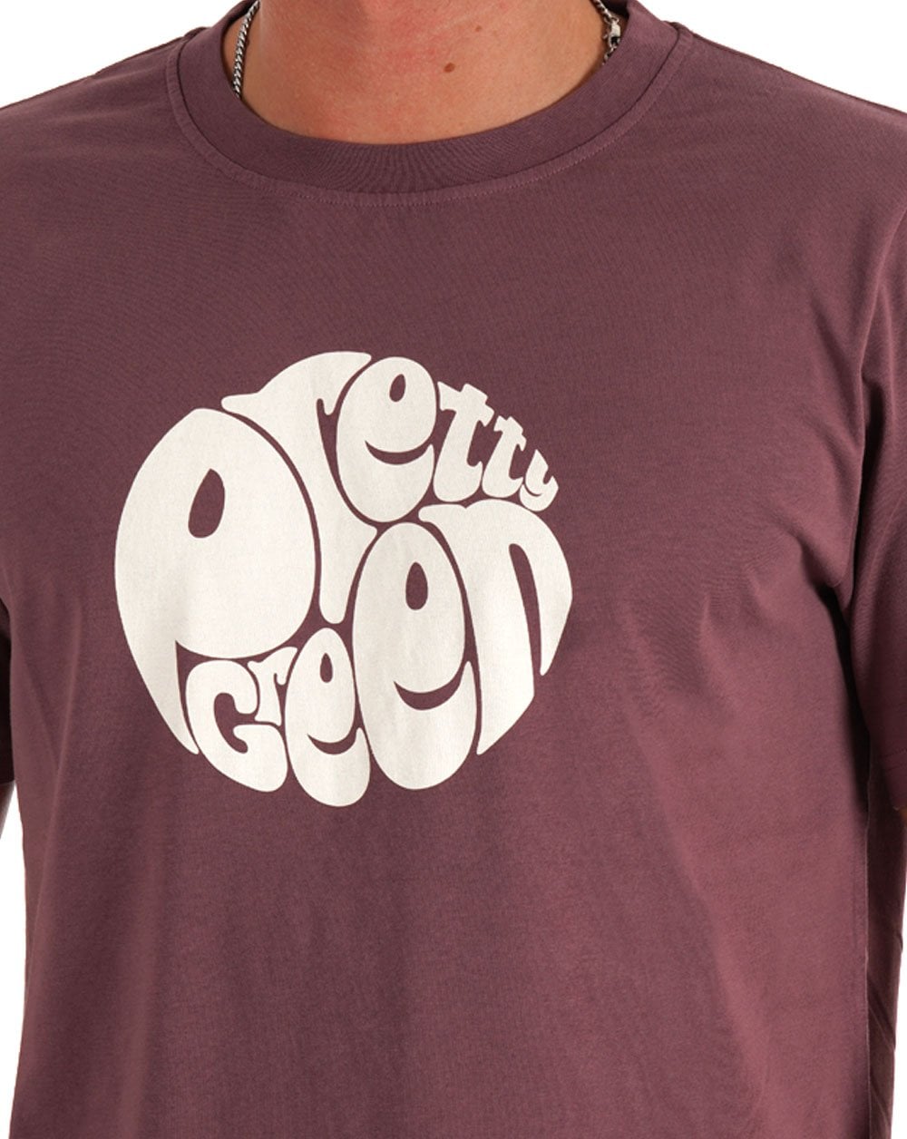 Pretty Green Gillespie Logo T Shirt Dark Purple