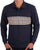 Aquascutum Club Check Insert LS Polo Navy