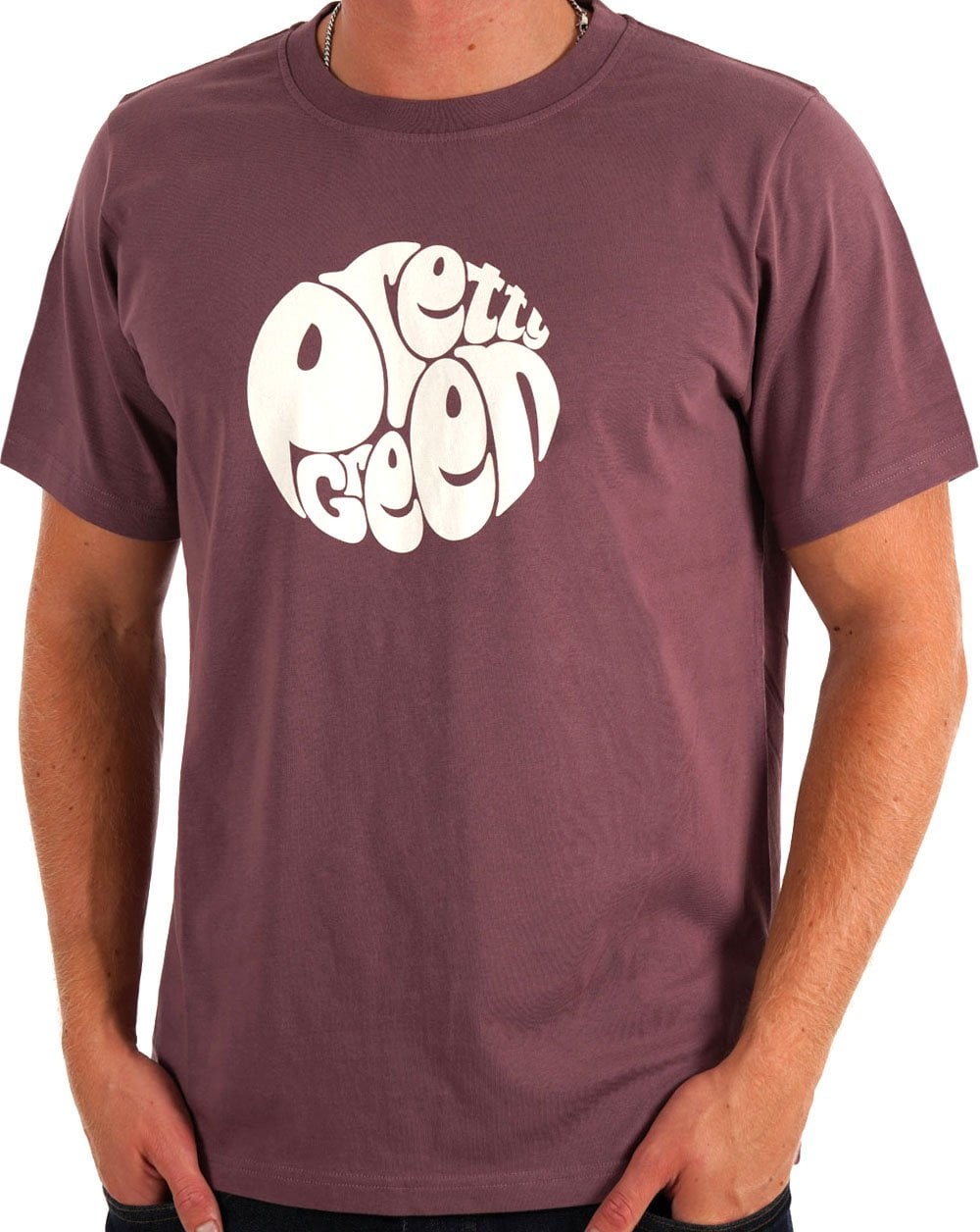 Pretty Green Gillespie Logo T Shirt Dark Purple