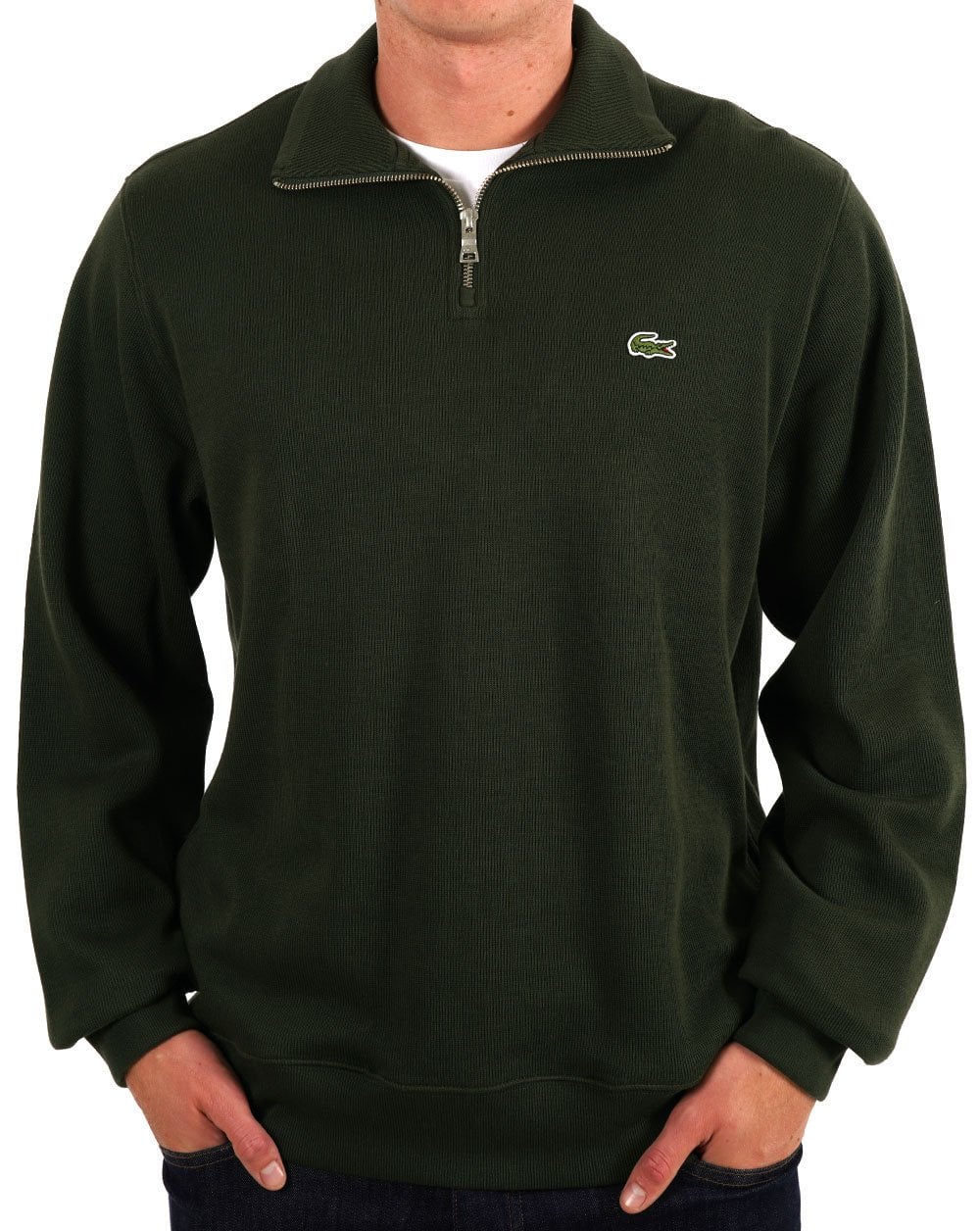 Lacoste Half Zip Sweatshirt Sapwood Green
