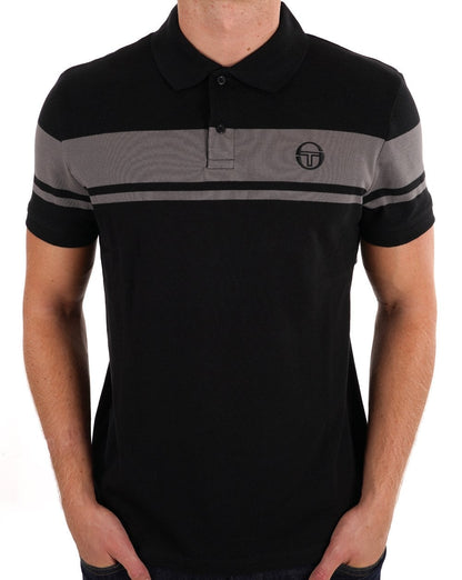 Sergio Tacchini Young Line Polo Shirt Black - Grey