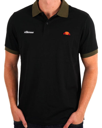 Ellesse Lessepsia Polo Shirt Black/Khaki