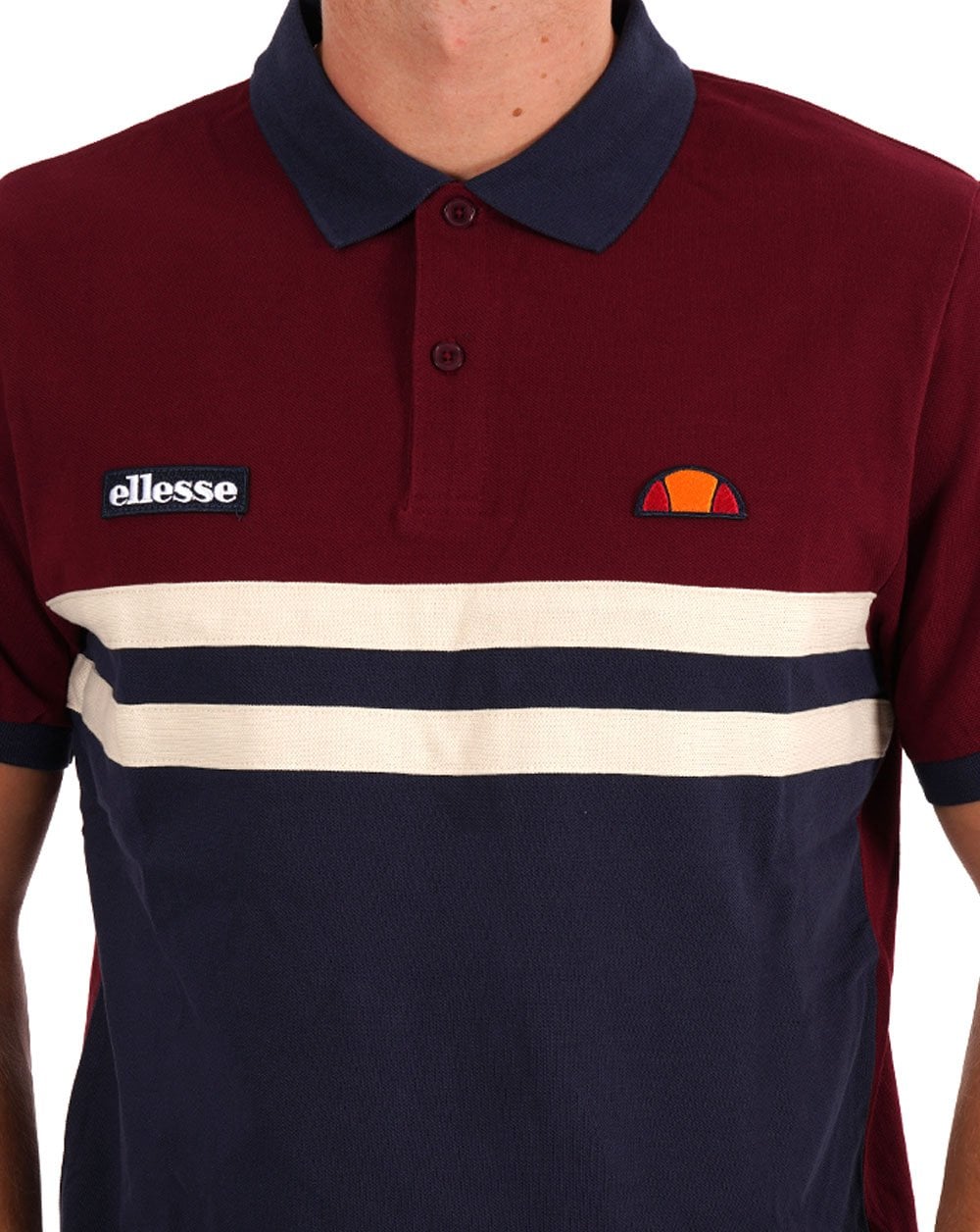 Ellesse Rimini Polo Shirt Navy/Burgundy