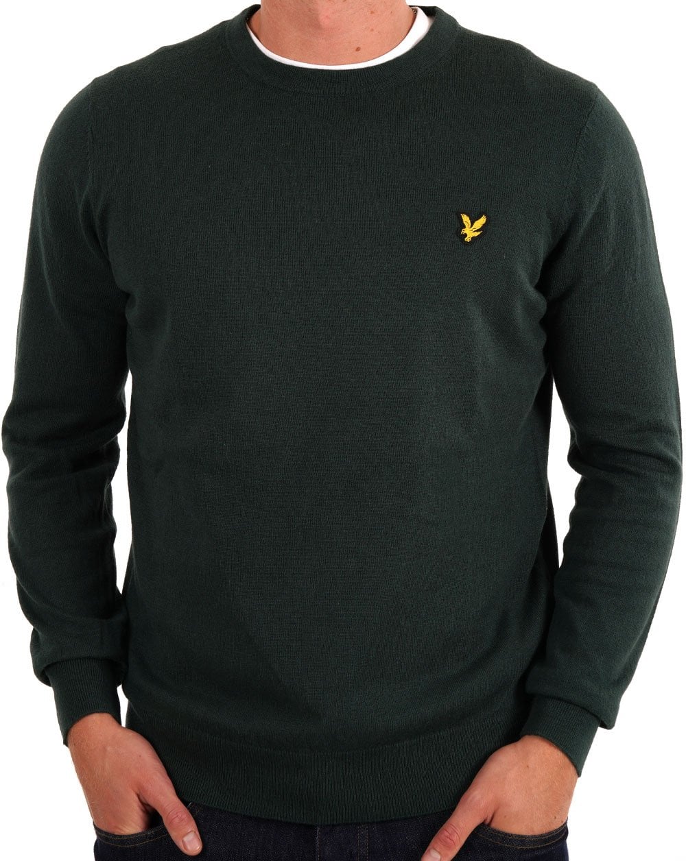 Lyle & Scott Merino Crew Jumper Argyle Teal