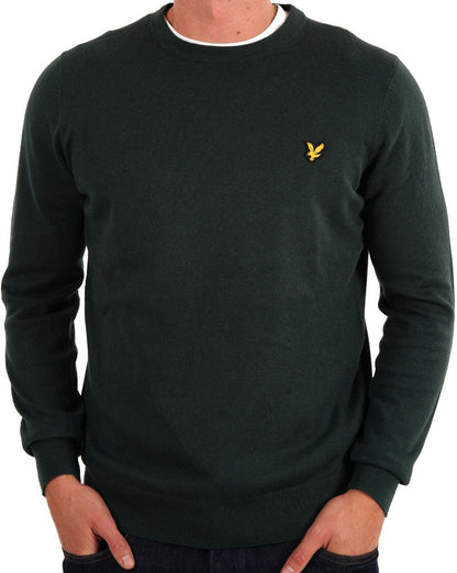 Lyle & Scott Merino Crew Jumper Argyle Teal