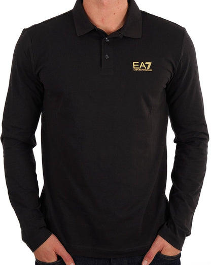 EA7 Emporio Armani LS Polo Shirt Black