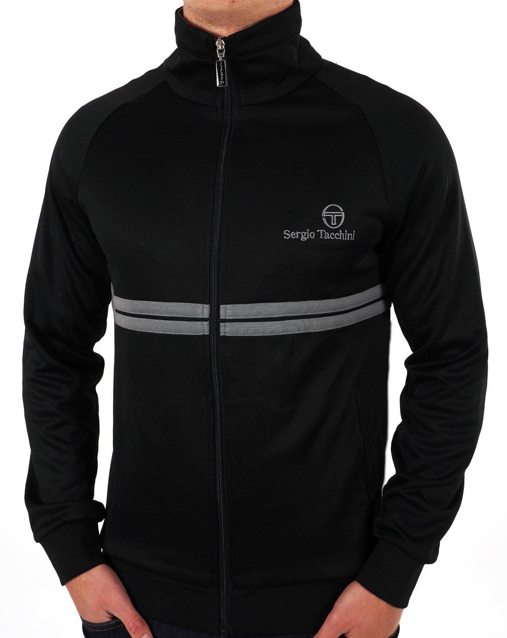 Sergio Tacchini Dallas Track Top Black Grey