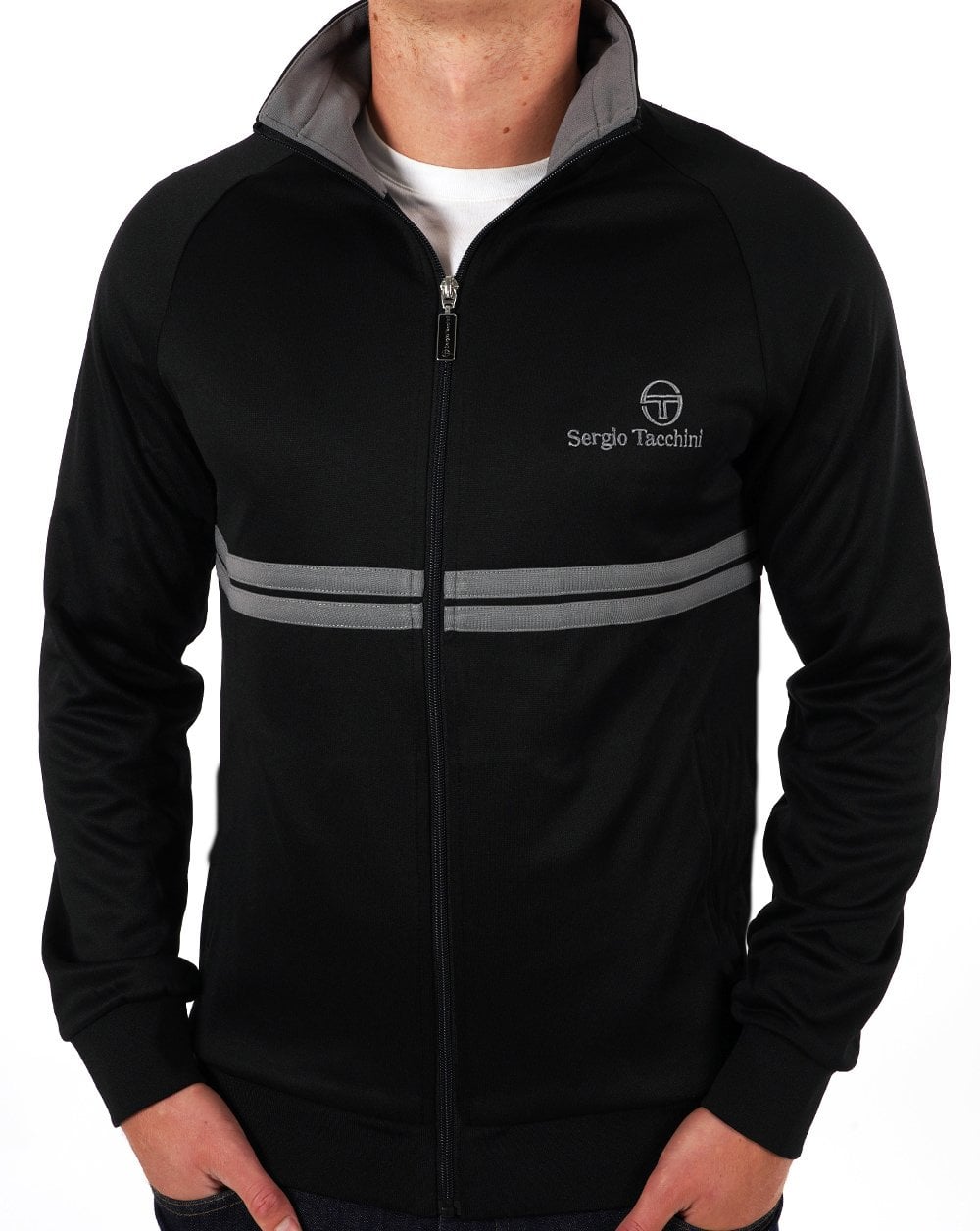 Sergio Tacchini Dallas Track Top Black Grey
