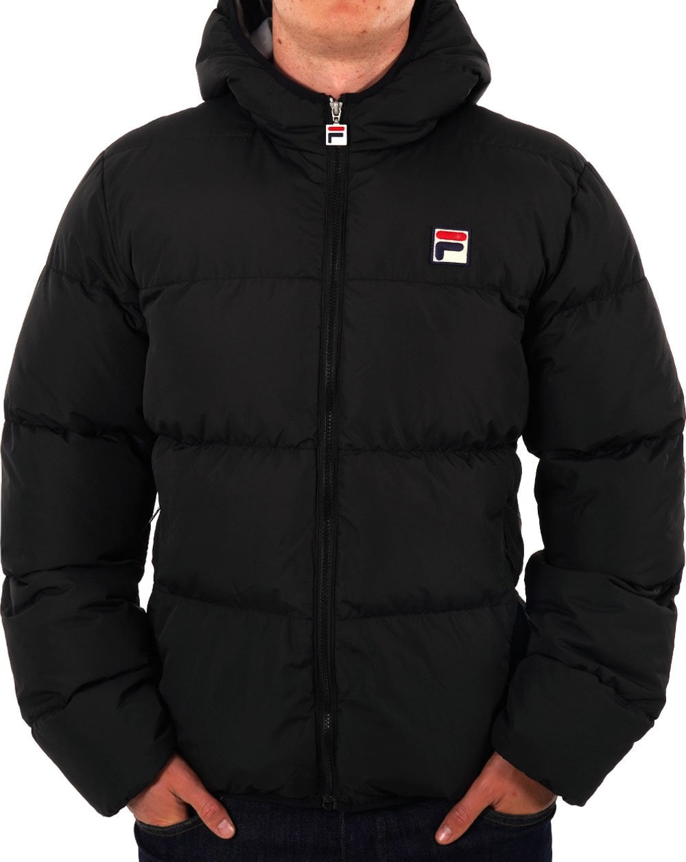 Fila Vintage Harry Puffer Jacket Black/Sharkskin