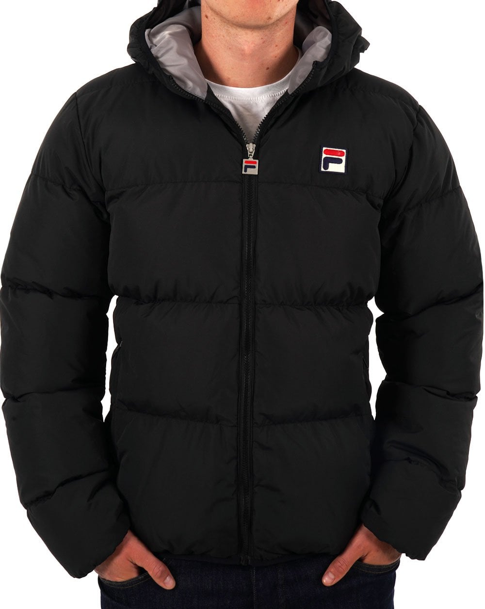 Fila Vintage Harry Puffer Jacket Black/Sharkskin