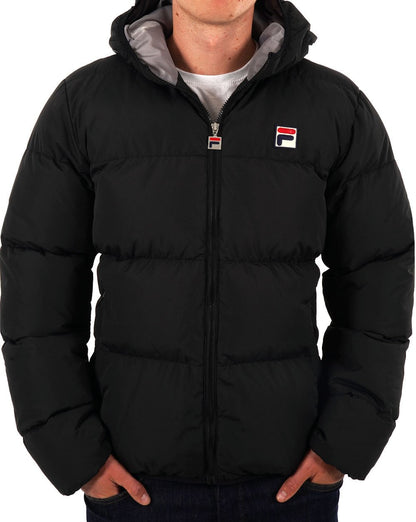 Fila Vintage Harry Puffer Jacket Black/Sharkskin