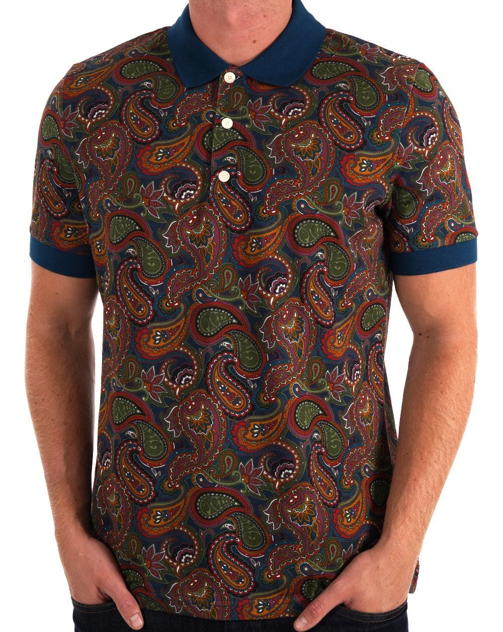 Pretty Green 15th Anniversary Paisley Polo Multi