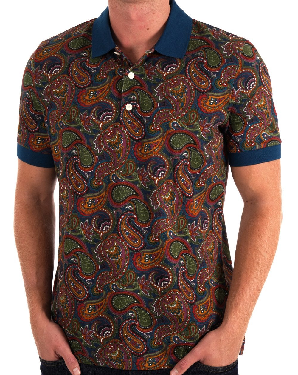 Pretty Green 15th Anniversary Paisley Polo Multi