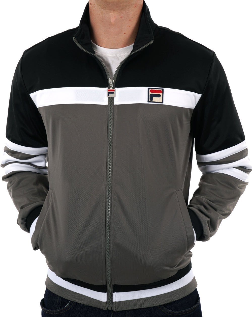 Fila Vintage Courto MK2 Track Top Charcoal Grey/Black