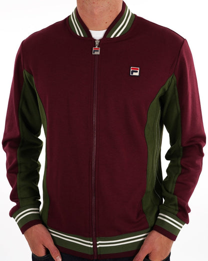 Fila Vintage Mk1 Settanta Track Top Wine Vintage Green