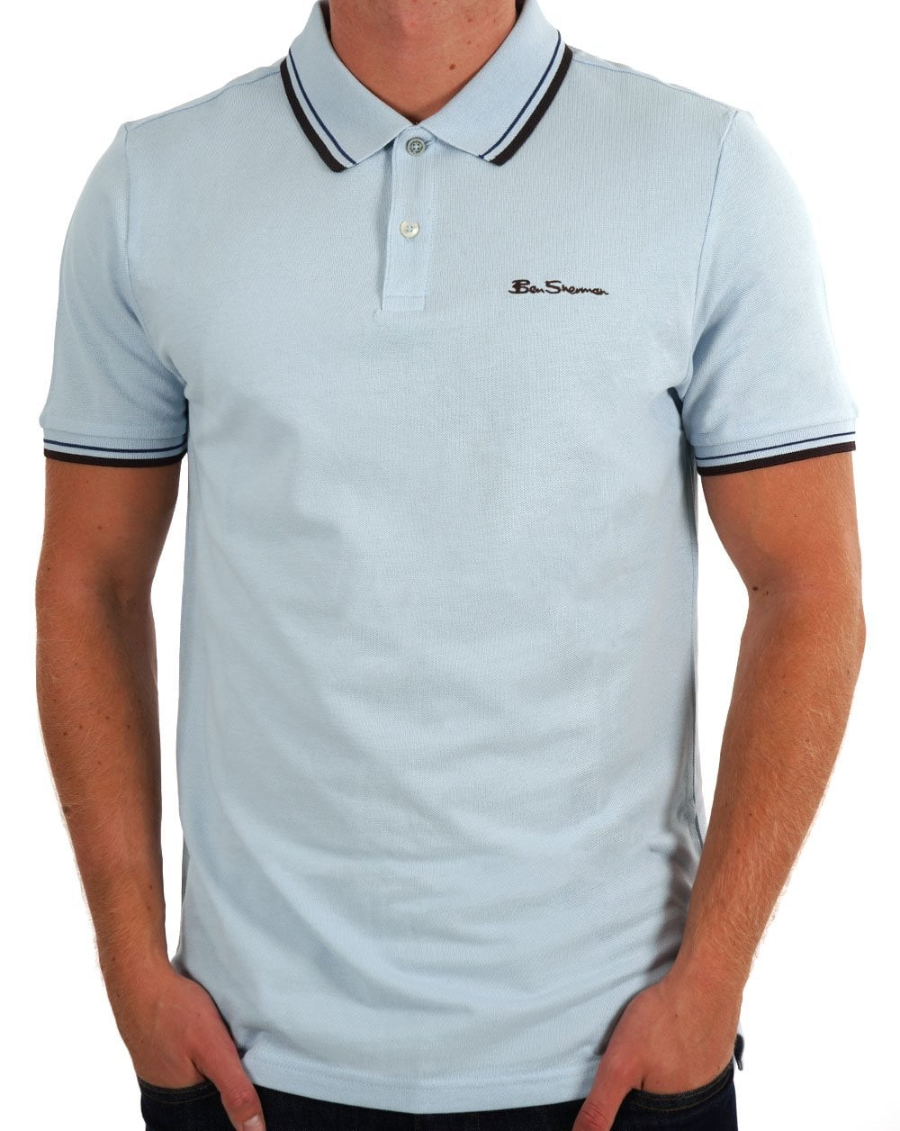 Ben Sherman Signature Polo Shirt Sky