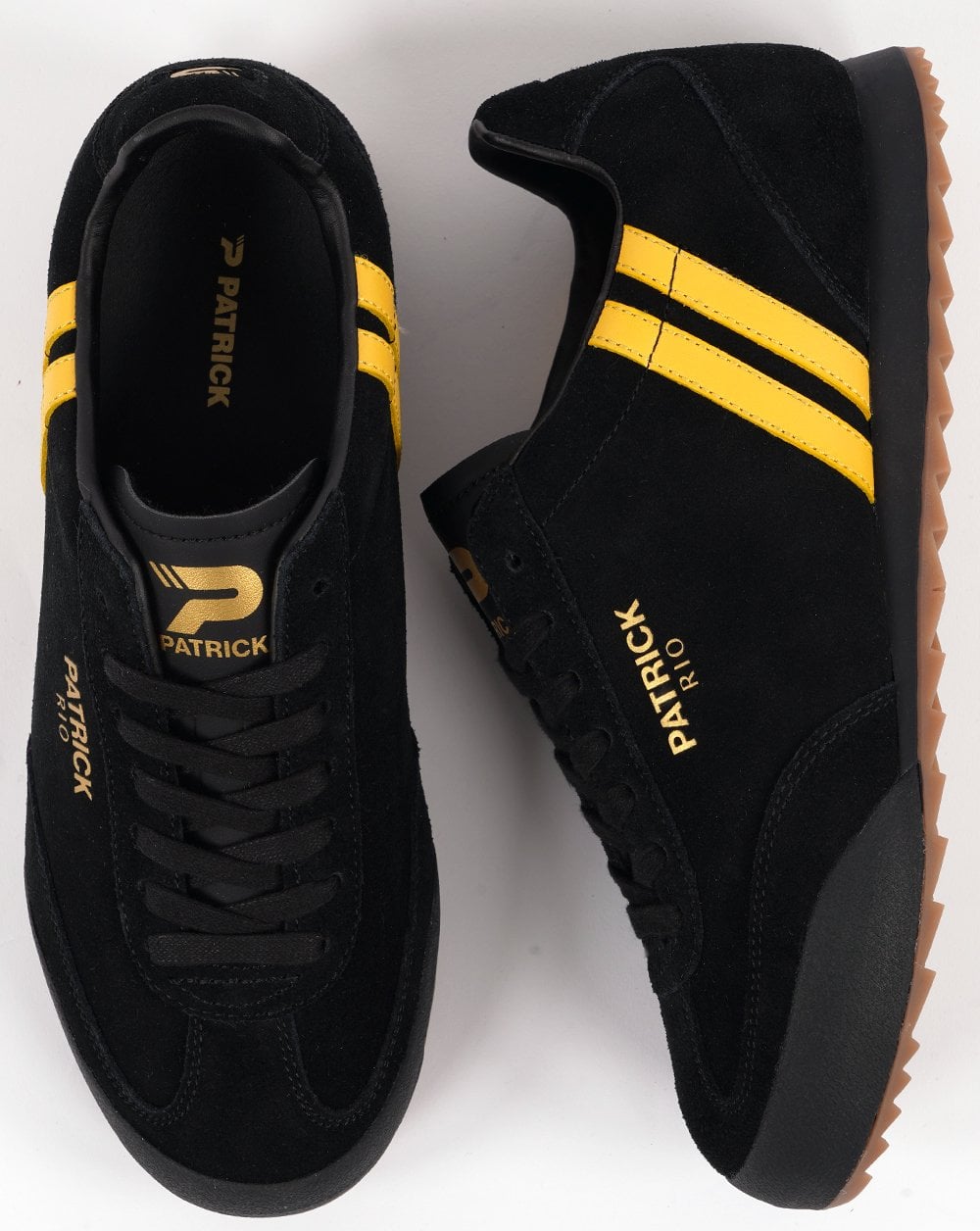 Patrick Rio Trainers Black/Yellow