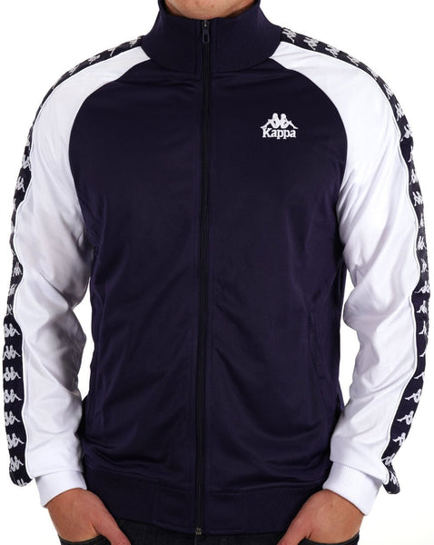 Kappa Uriah Track Top Blue Navy/White