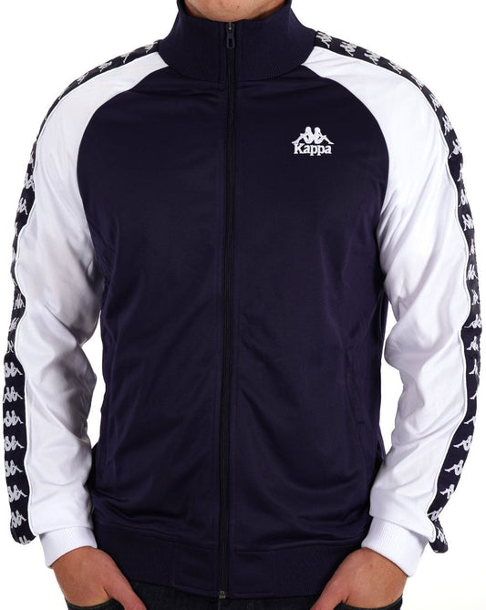 Kappa Uriah Track Top Blue Navy/White