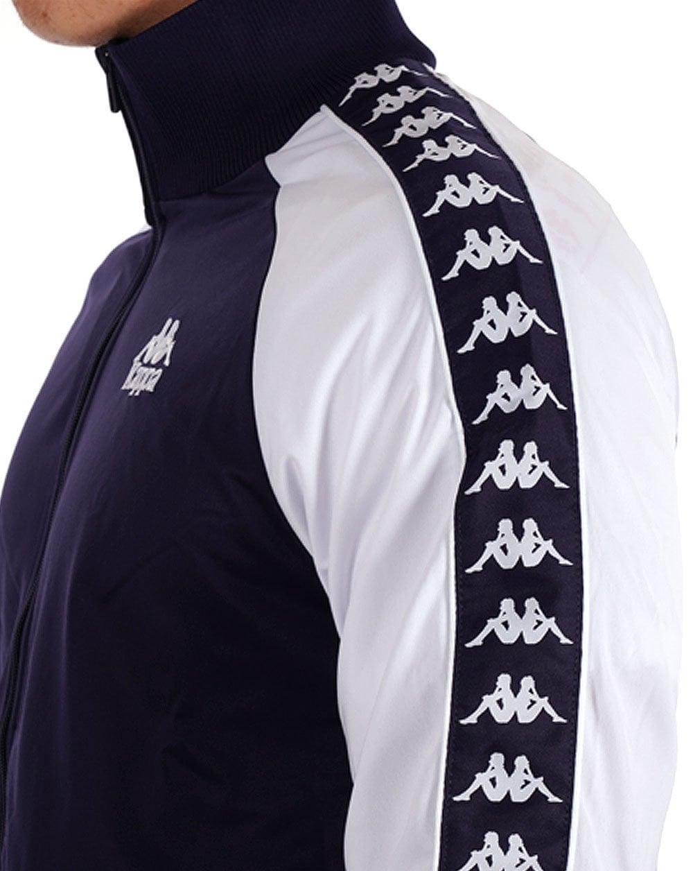 Kappa Uriah Track Top Blue Navy/White