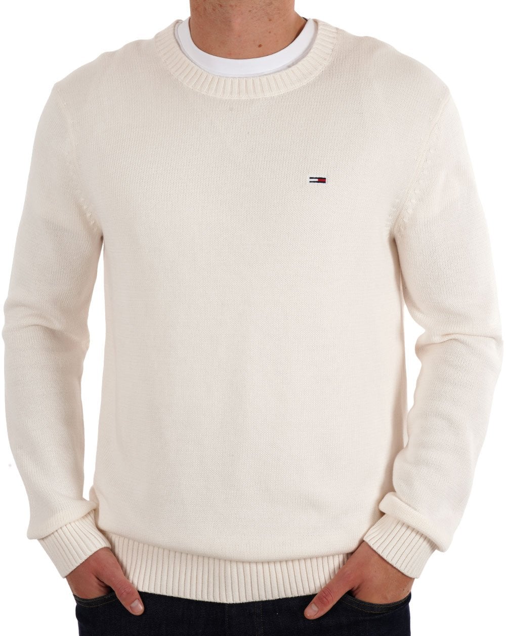 Tommy Jeans Crew Neck Jumper Vintage White