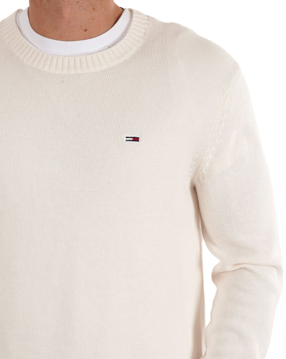 Tommy Jeans Crew Neck Jumper Vintage White