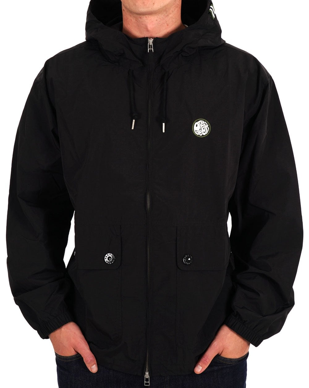 Pretty Green Live Forever Zip Up Jacket Black
