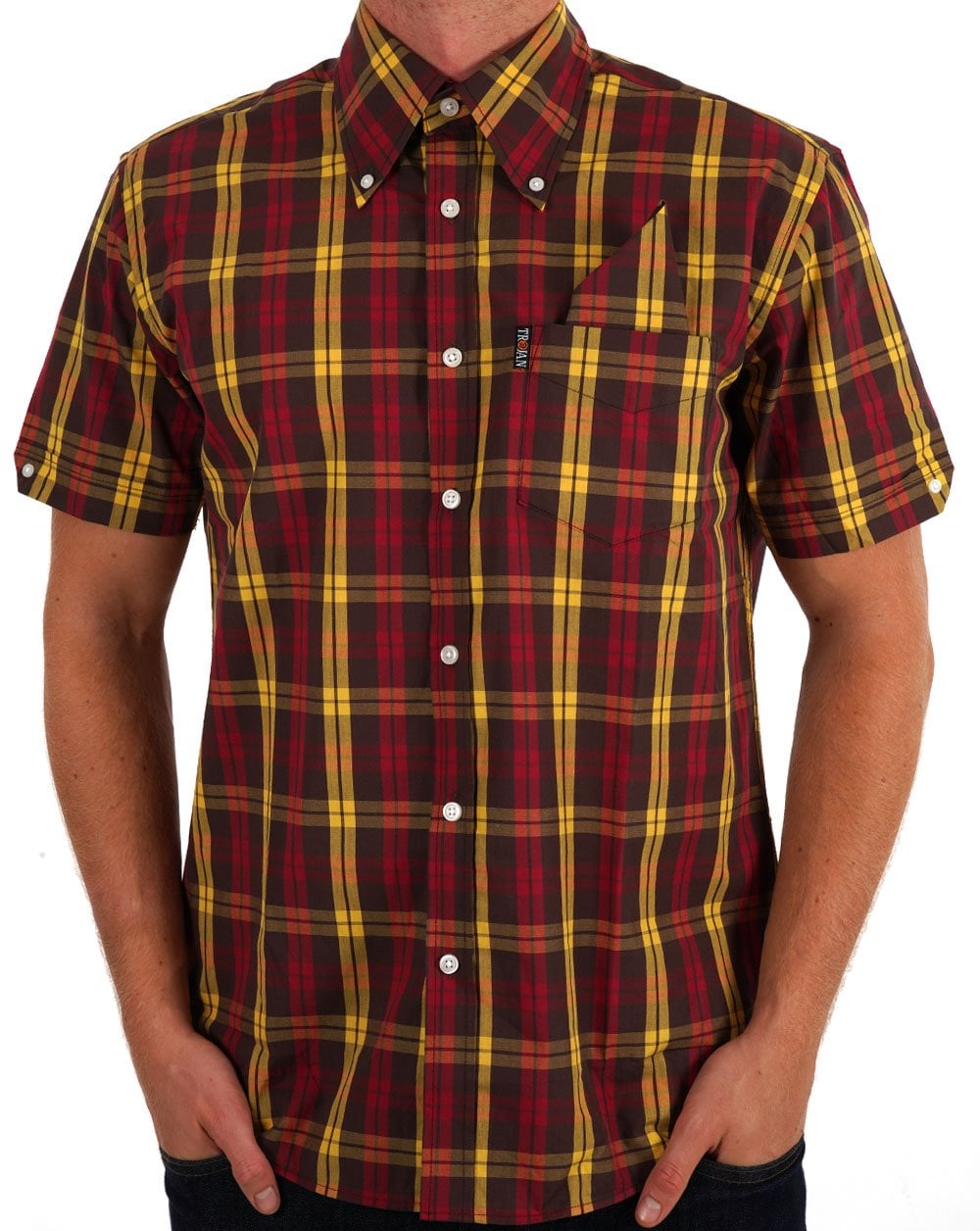 Trojan Check S/S Shirt Chocolate