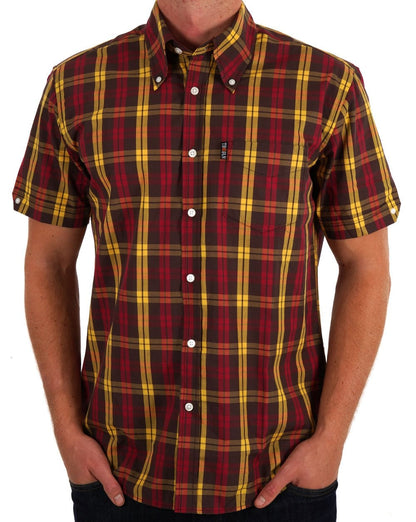 Trojan Check S/S Shirt Chocolate