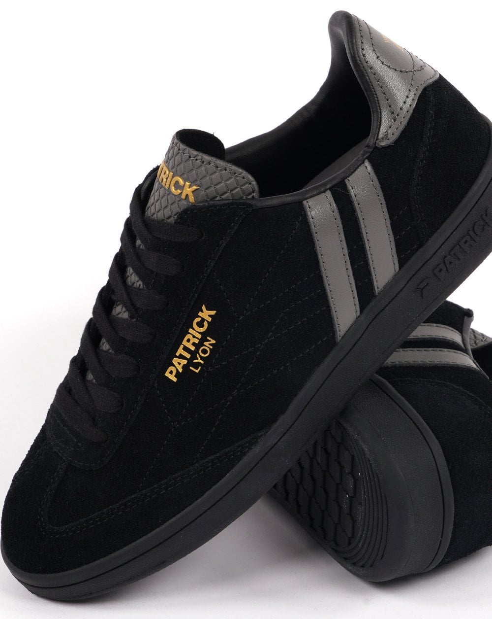 Patrick Lyon Trainers Black/Charcoal Grey
