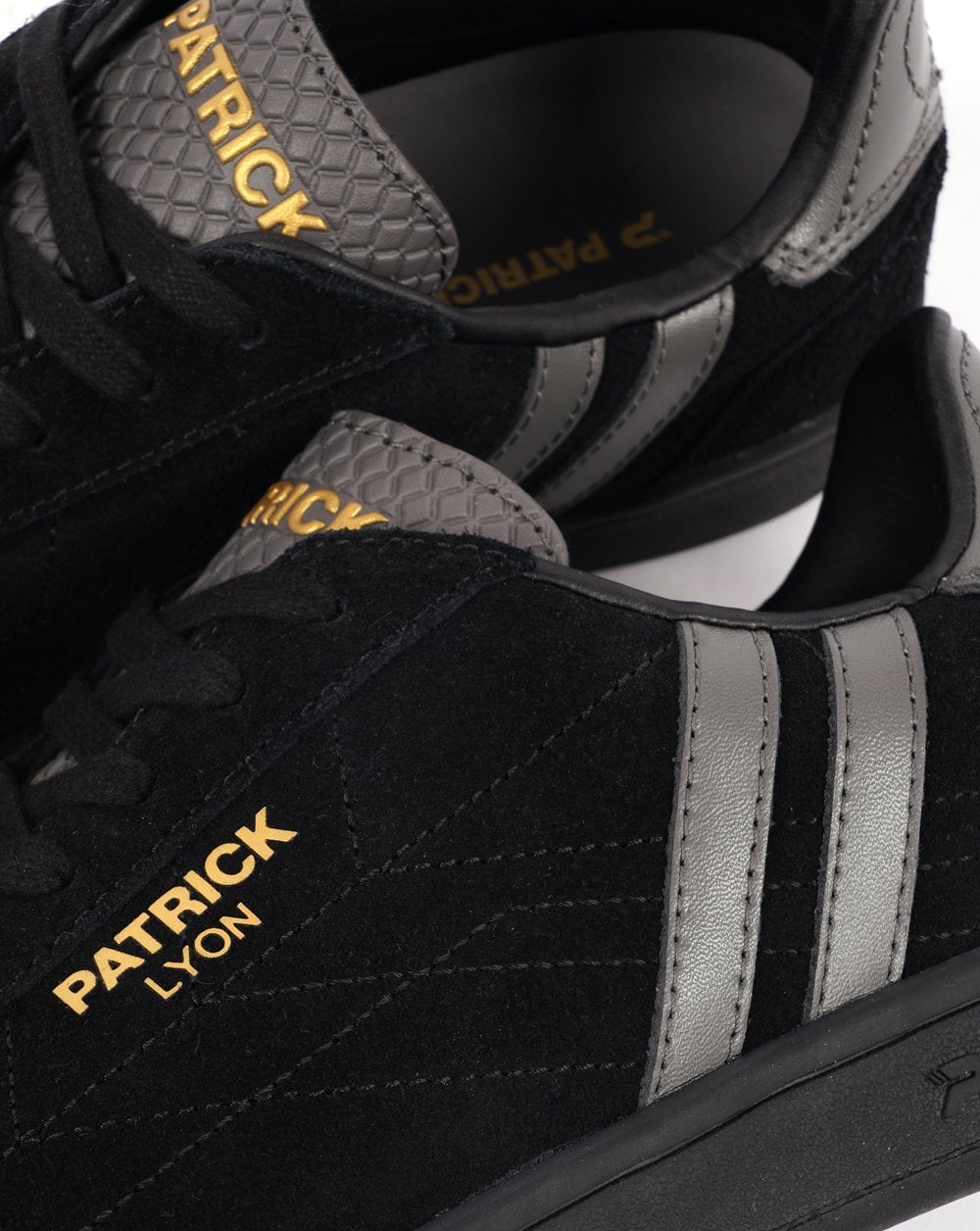 Patrick Lyon Trainers Black/Charcoal Grey