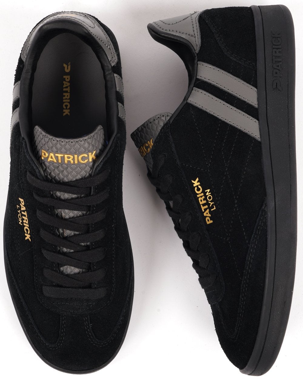 Patrick Lyon Trainers Black/Charcoal Grey