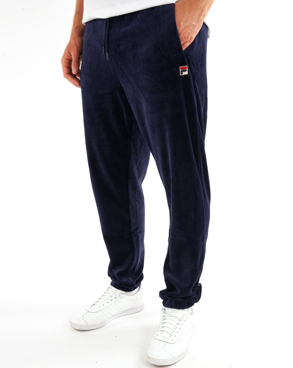 Fila Vintage Premium Velour Track Pants Navy