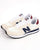 New Balance 500 Trainer Off White/Navy/Burgundy