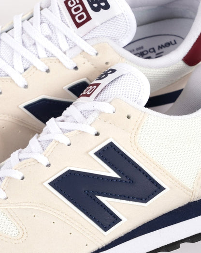 New Balance 500 Trainer Off White/Navy/Burgundy