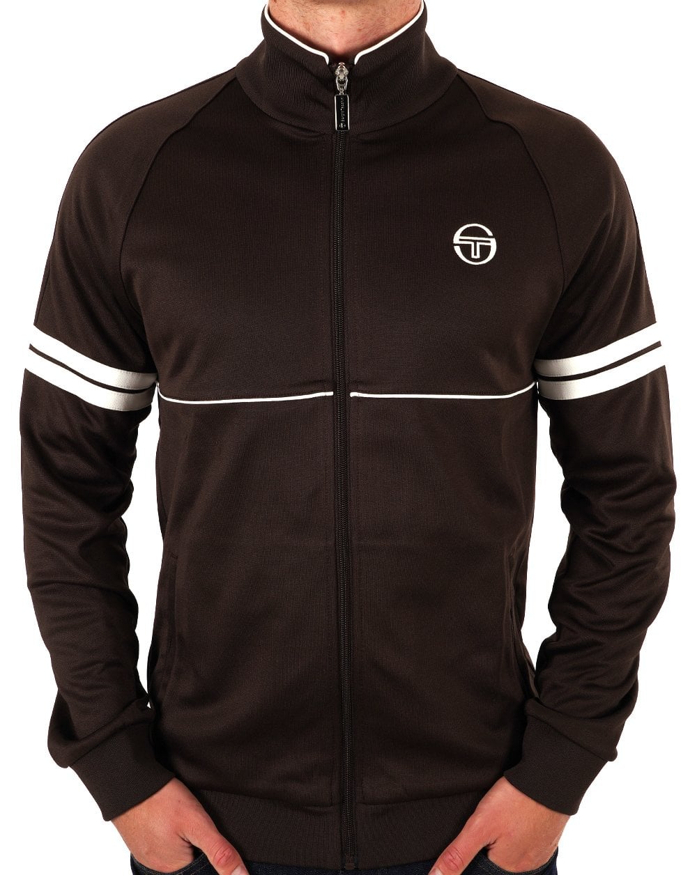 Sergio Tacchini Star Track Top Dark Coffee/Gardenia