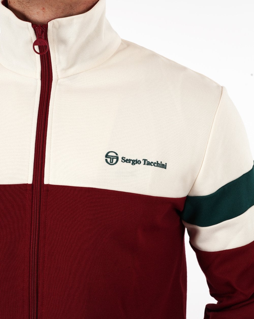 Sergio Tacchini Split Track Top Dp Red Gardenia