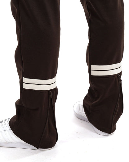 Sergio Tacchini Zip Bottoms Track Pants Dark Coffee