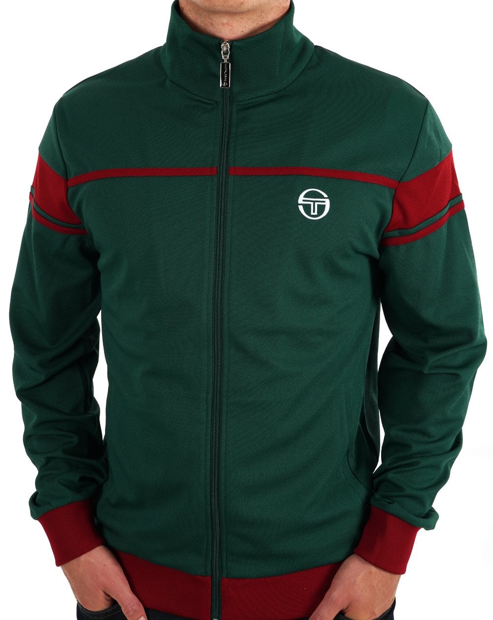 Sergio Tacchini New Masters Track Top Deep Green / Red