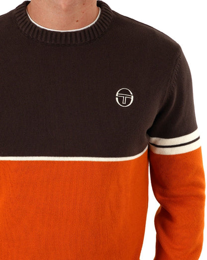 Sergio Tacchini Orion Knit Jumper Choc / Orange