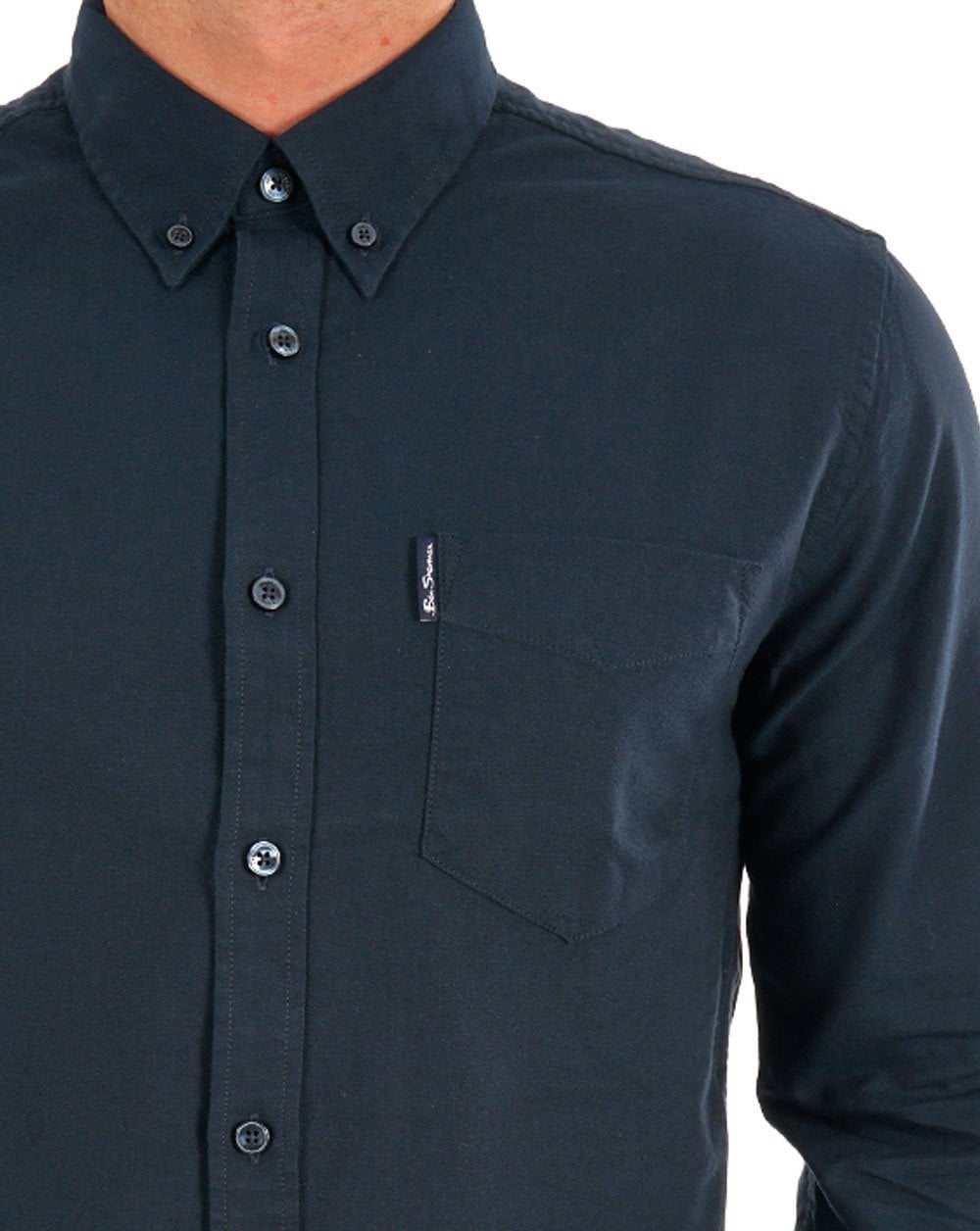 Ben Sherman Long Sleeved Oxford Shirt in Navy