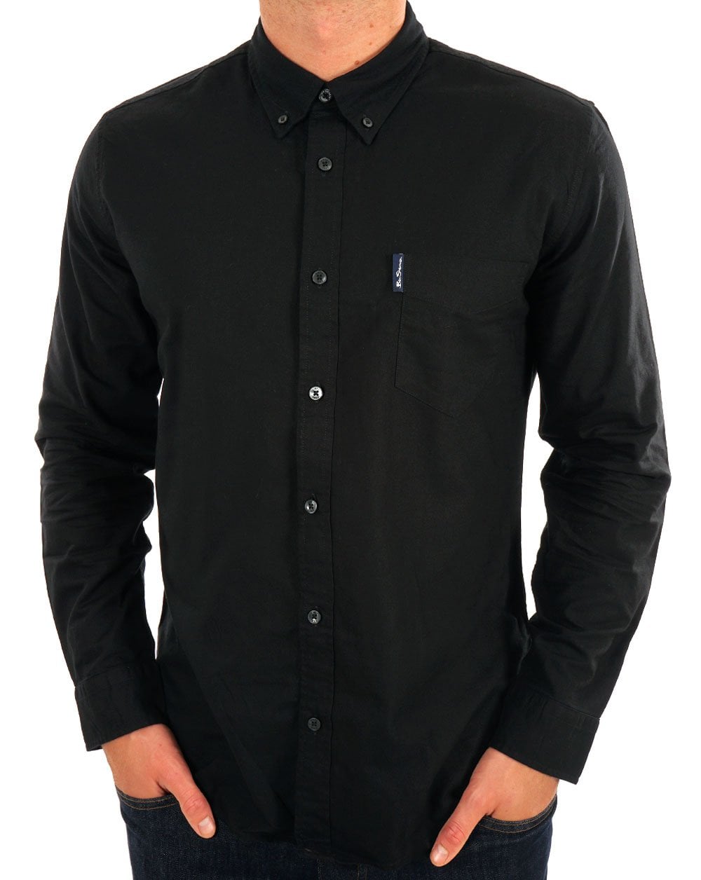 Ben Sherman Long Sleeve Oxford Shirt Black
