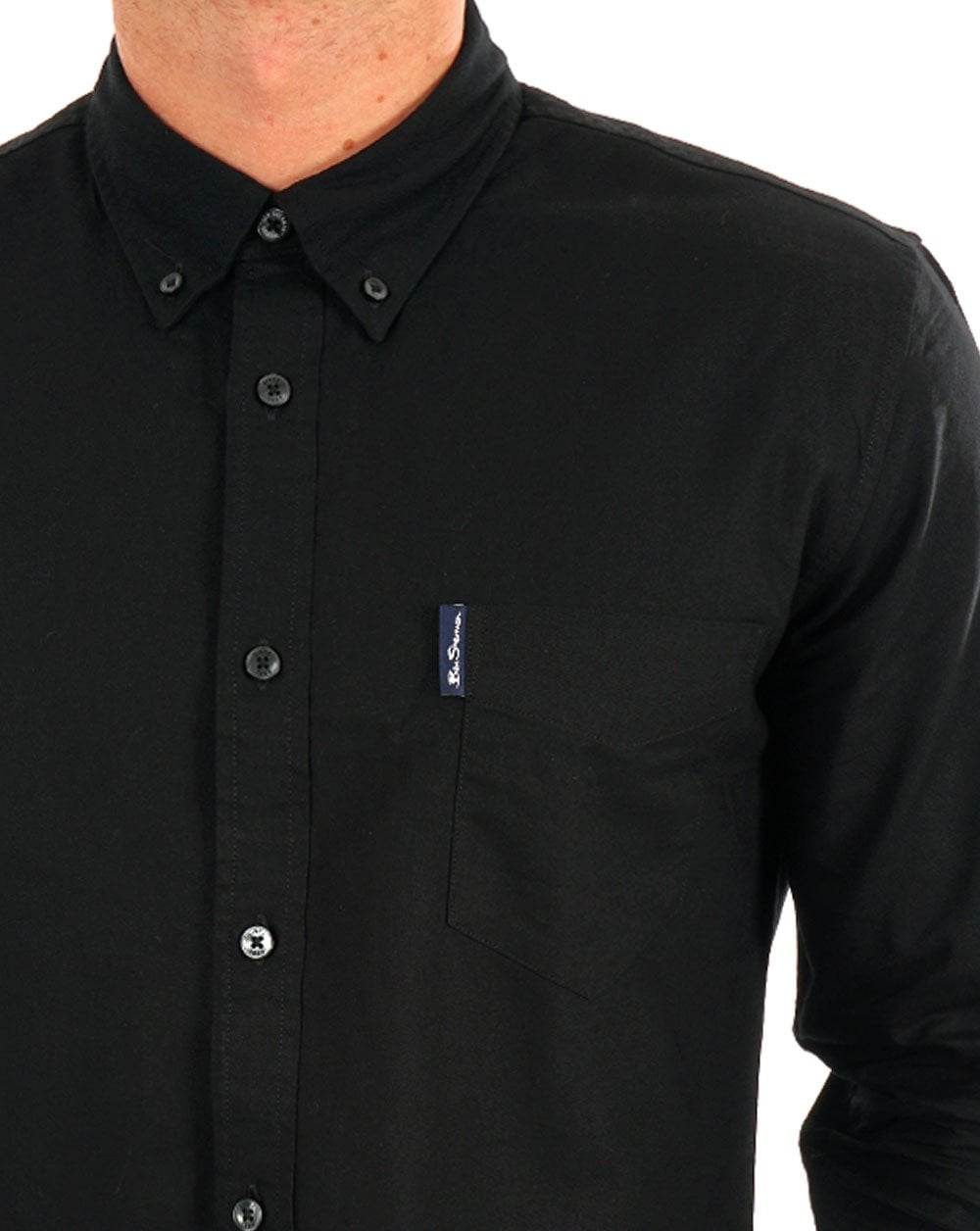 Ben Sherman Long Sleeve Oxford Shirt Black